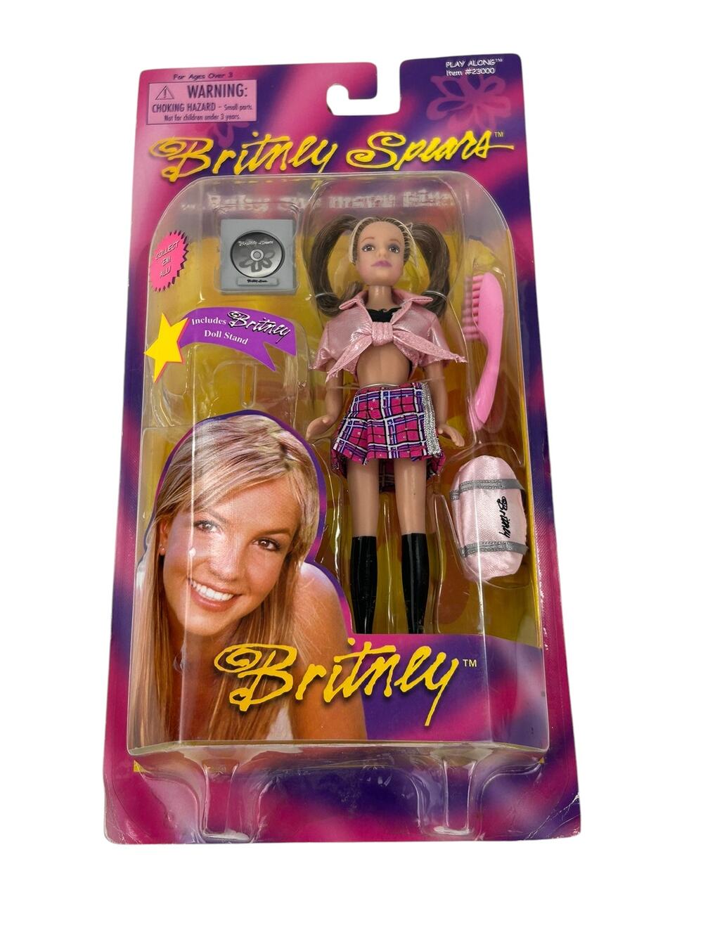 Britney Spears Live in Concert Doll Pink Shirt Plaid Mini Skirt Play Along NEW